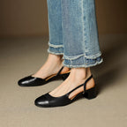Caia Slingback Leather Heels