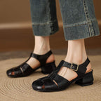 Serisse Roman Leather Heels