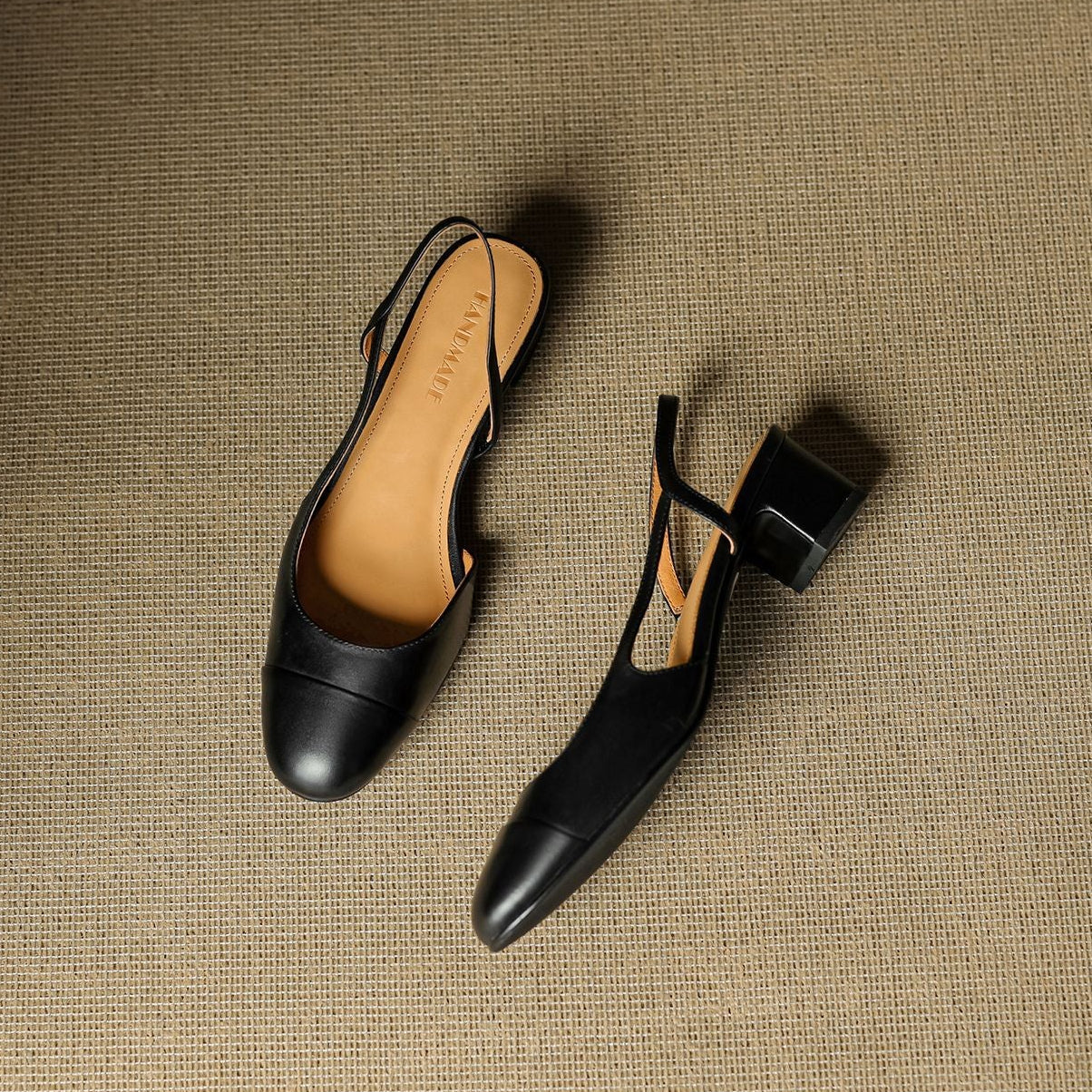 Caia Slingback Leather Heels