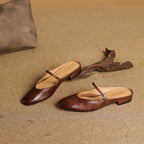 Selma Mary-Jane Leather Mules