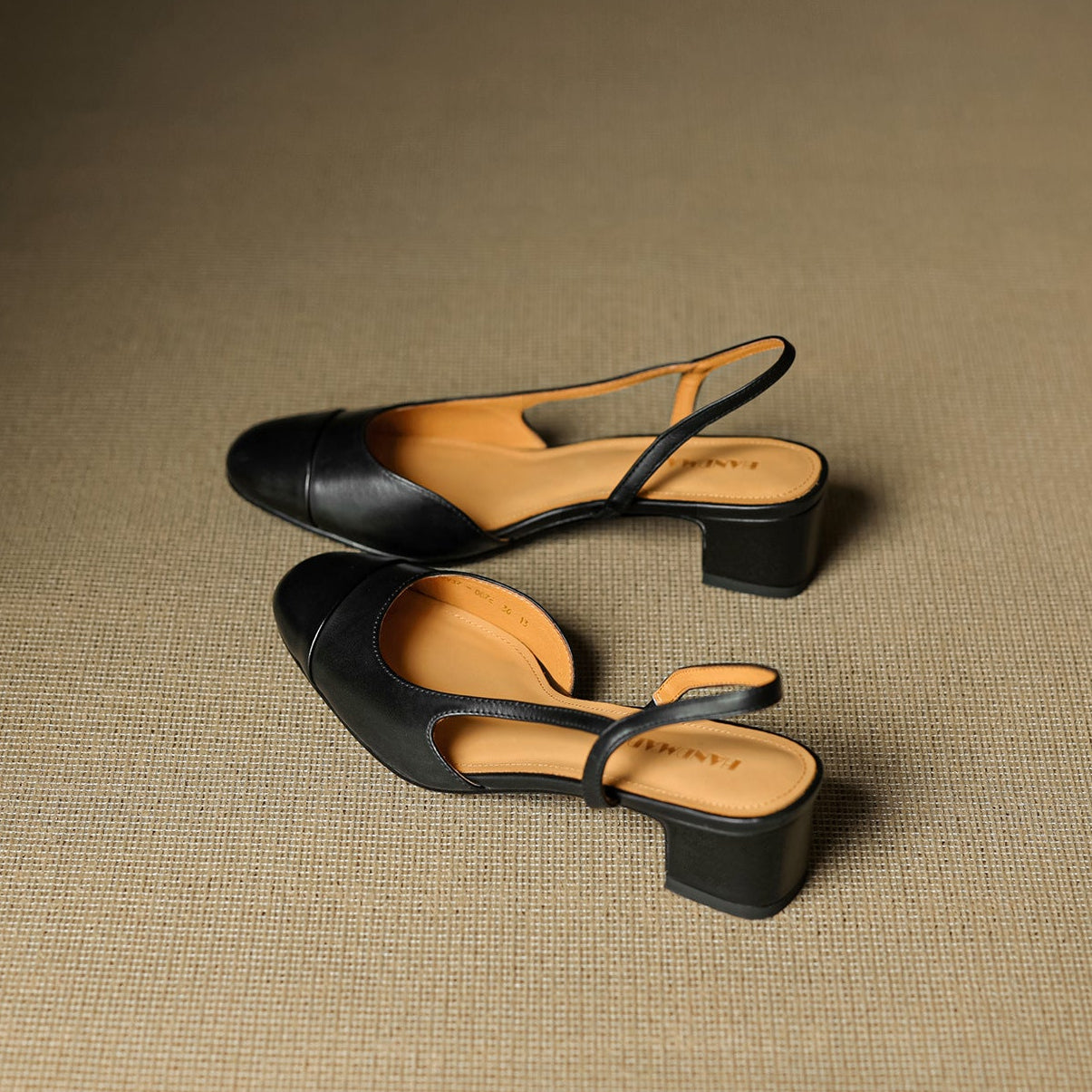 Caia Slingback Leather Heels