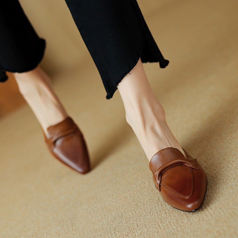 Marloe Pointed Leather Mules