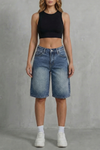 Vintage High Waist Denim Shorts