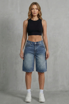 Vintage High Waist Denim Shorts