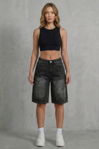 Vintage High Waist Denim Shorts