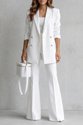 Refined Tailored Silhouette Trouser Suit Set