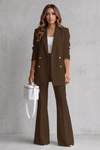 Refined Tailored Silhouette Trouser Suit Set