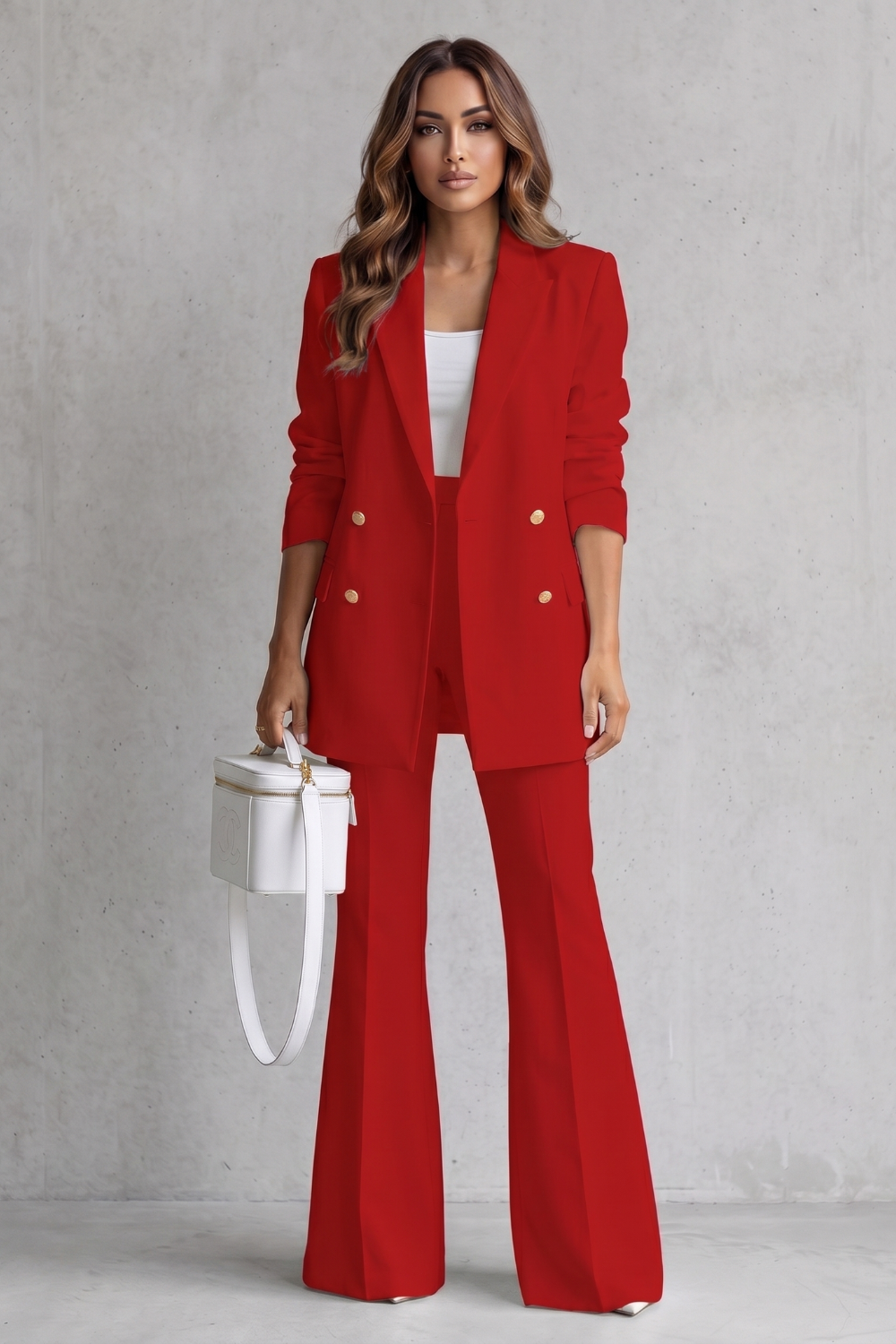 Refined Tailored Silhouette Trouser Suit Set