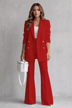 Refined Tailored Silhouette Trouser Suit Set