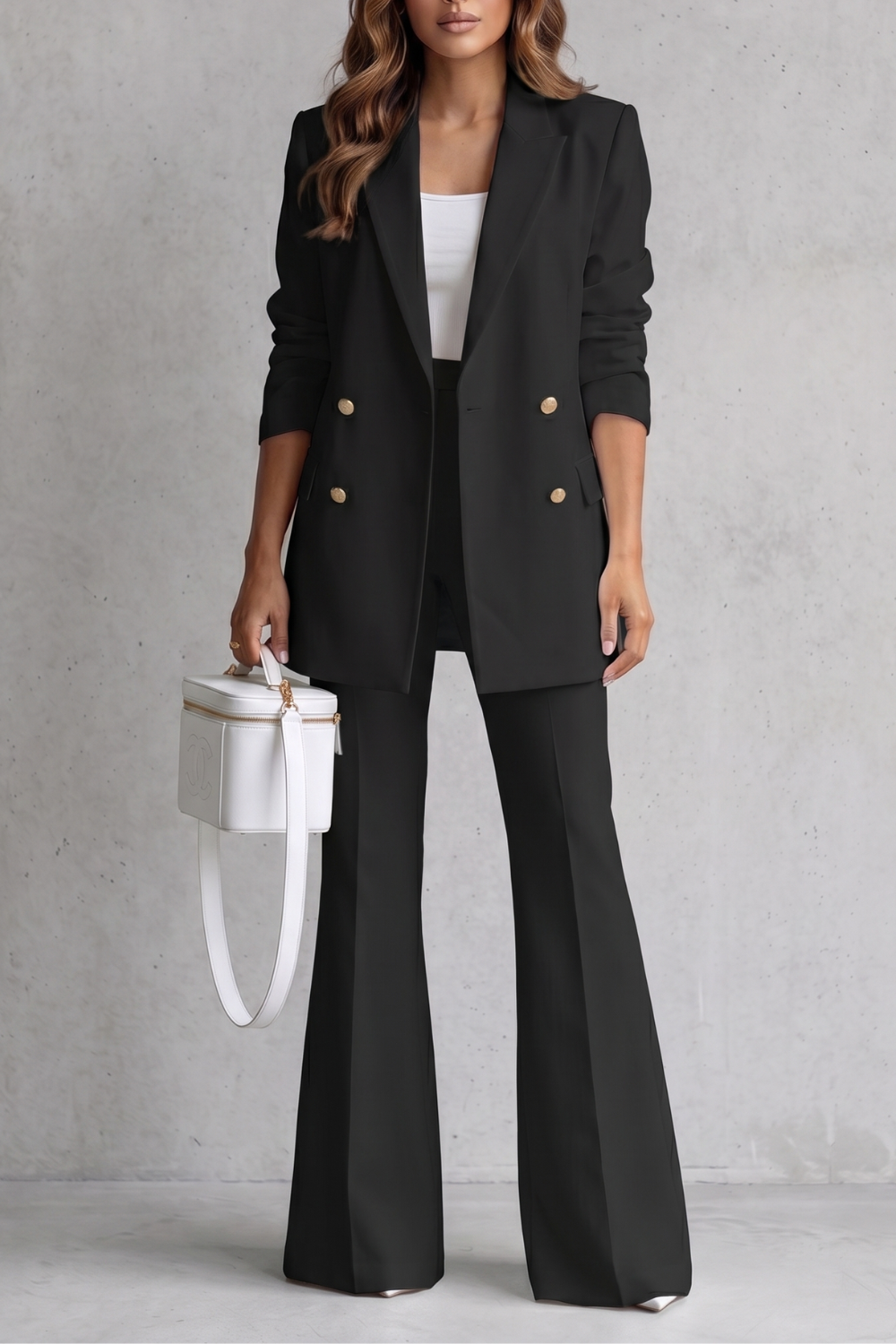 Refined Tailored Silhouette Trouser Suit Set