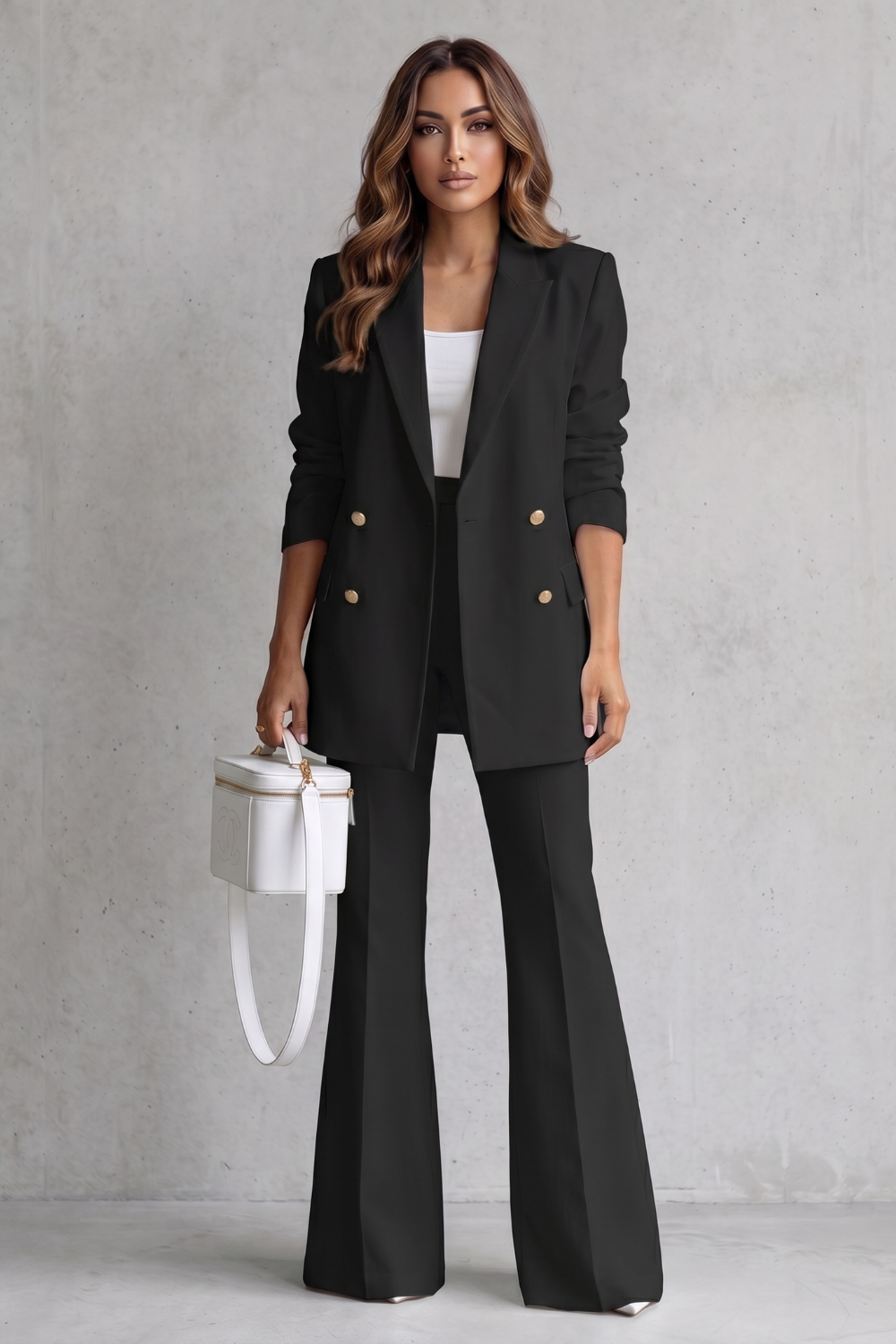 Refined Tailored Silhouette Trouser Suit Set