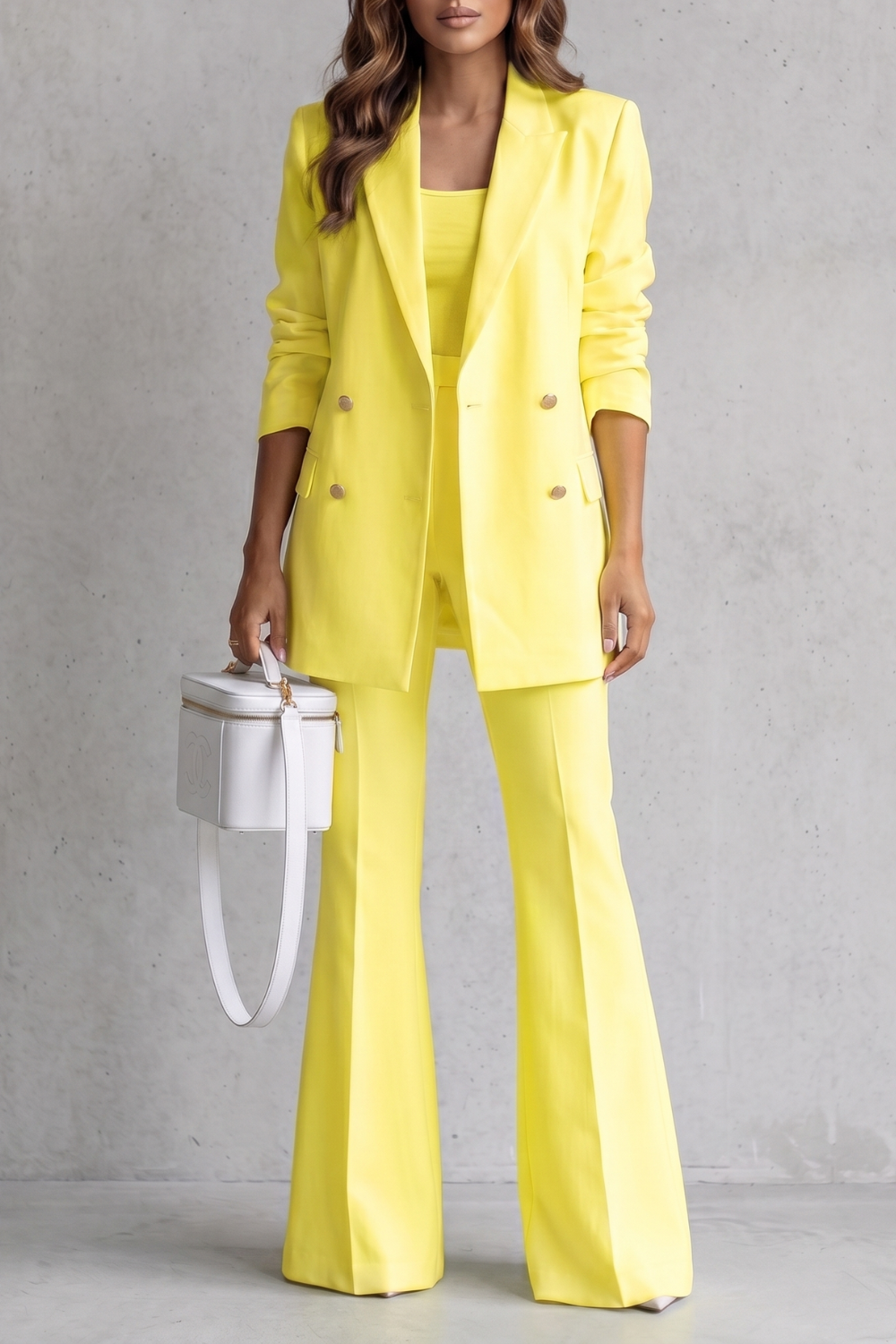 Refined Tailored Silhouette Trouser Suit Set