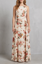 Timeless Floral Elegance Maxi Dress