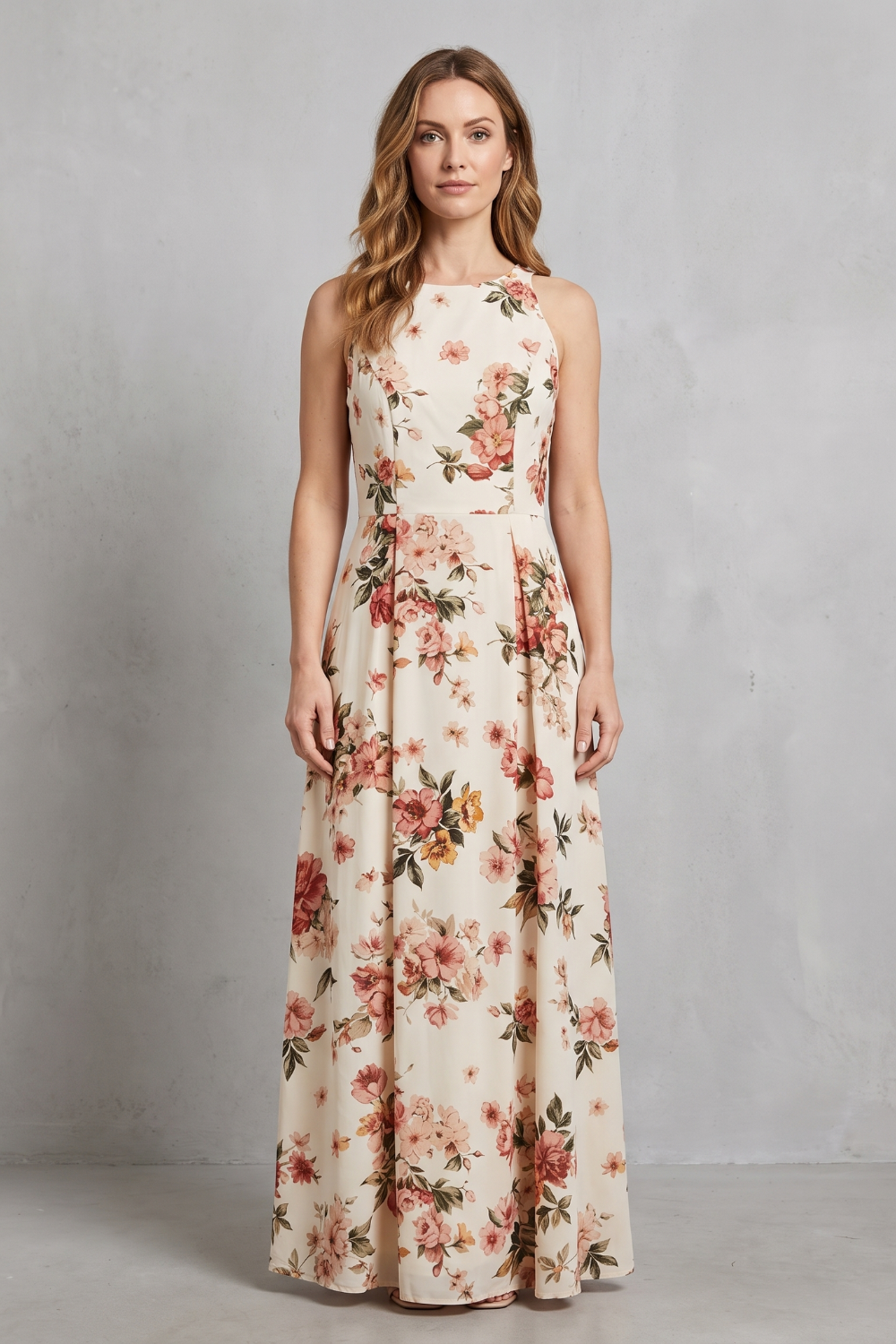 Timeless Floral Elegance Maxi Dress