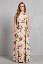Timeless Floral Elegance Maxi Dress