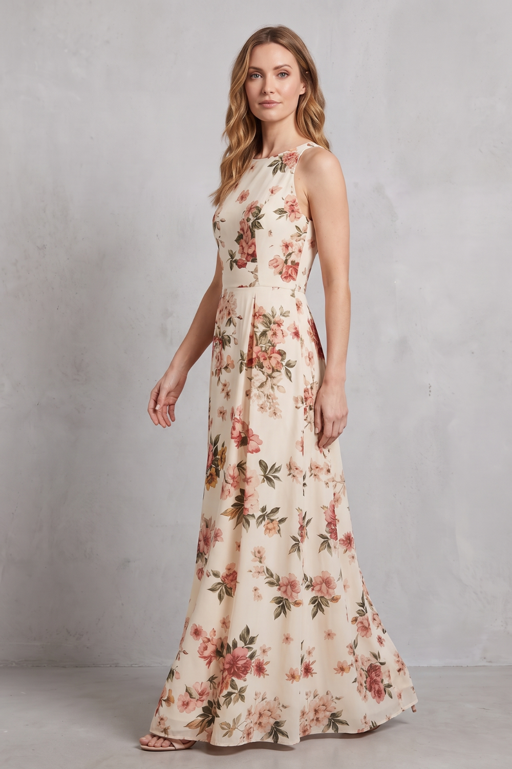 Timeless Floral Elegance Maxi Dress