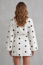 Polka Dot Wrap Elegance Playsuit Set
