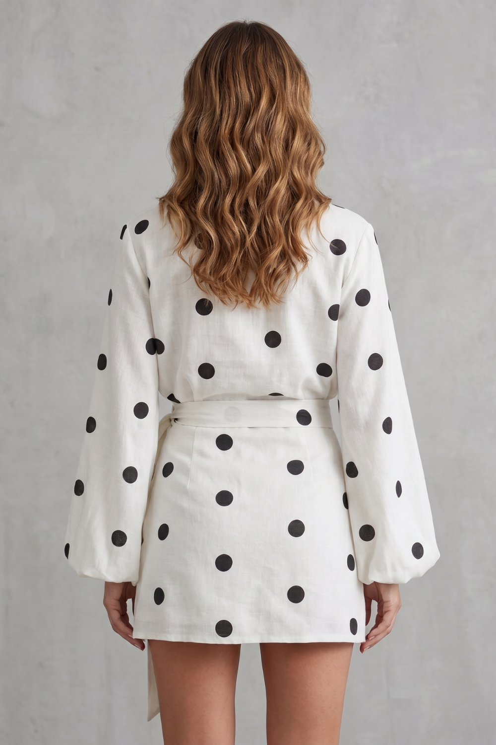 Polka Dot Wrap Elegance Playsuit Set