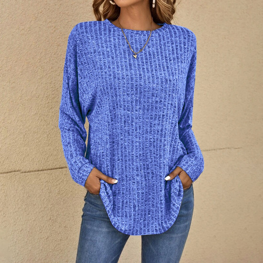 Women's Relaxed Fit Jumper Long Sleeve Crew Neck Sweater