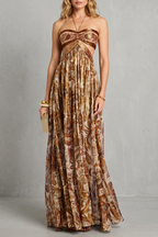 Paisley Halter Flow Maxi Dress