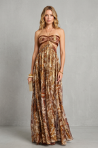 Paisley Halter Flow Maxi Dress