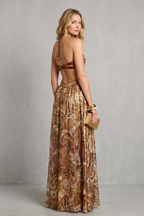 Paisley Halter Flow Maxi Dress