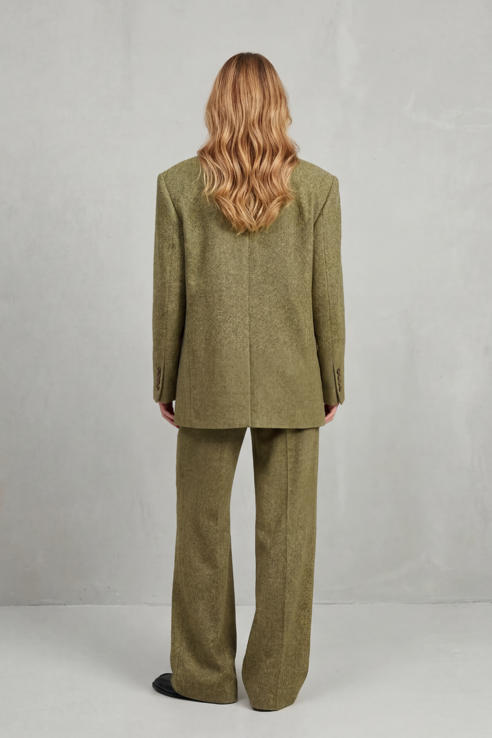 Timeless Tailored Set Structured Blazer & Wide-Leg Trouser