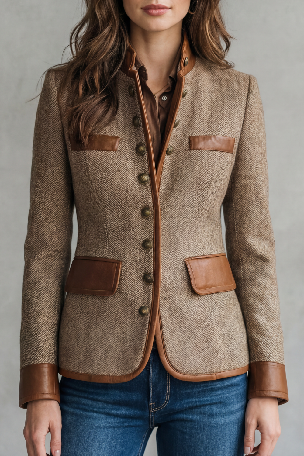 Brienne – Vintage Trim Detail – Tweed Jacket