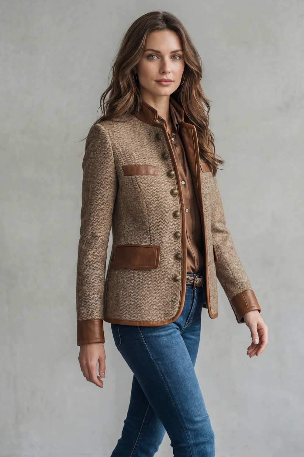 Brienne – Vintage Trim Detail – Tweed Jacket