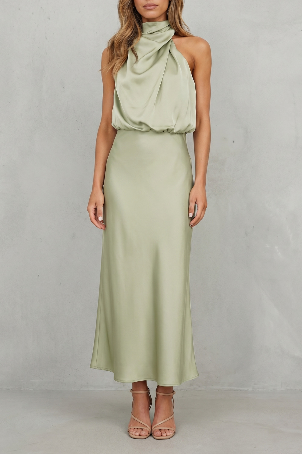 Halter Neck Elegance Maxi Dress