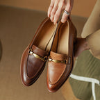 Virelle Metal-Bit Leather Loafers