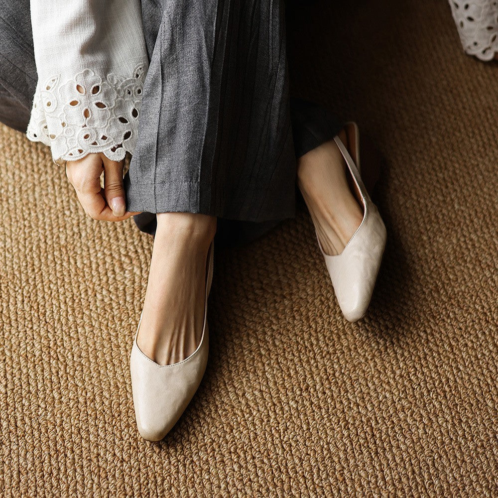 Maelis Slingback Leather Heels
