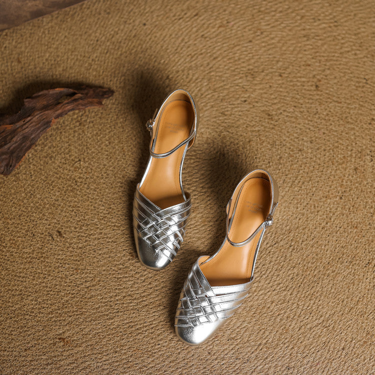 Marais Woven Leather Heels