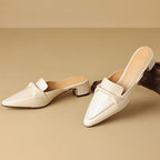 Marloe Pointed Leather Mules