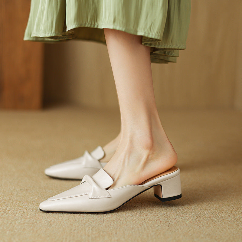 Marloe Pointed Leather Mules