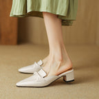 Marloe Pointed Leather Mules