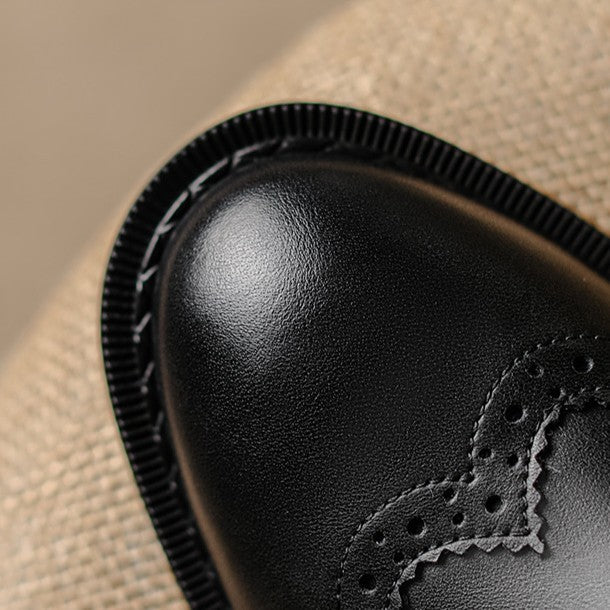 Orvain Brogue Leather Oxfords