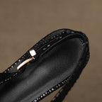 Céliane Pointed Leather Slingback Heels