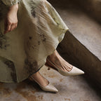 Maelle Lambskin Leather Slingback Heels