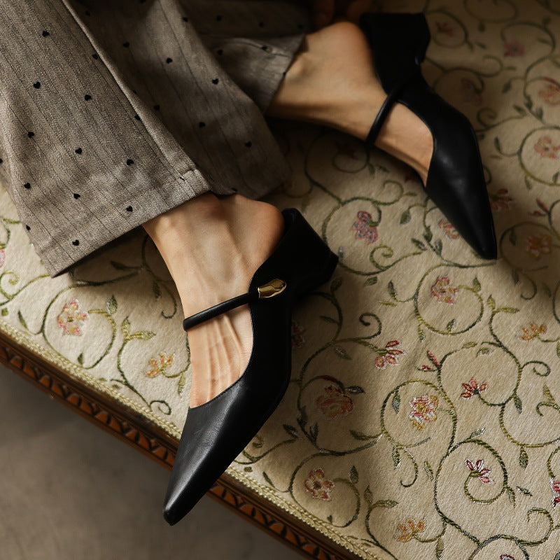 Liora Sculpt Leather Mules