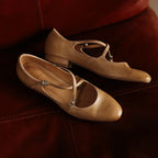 Orlisse Mary-Jane Leather Flats