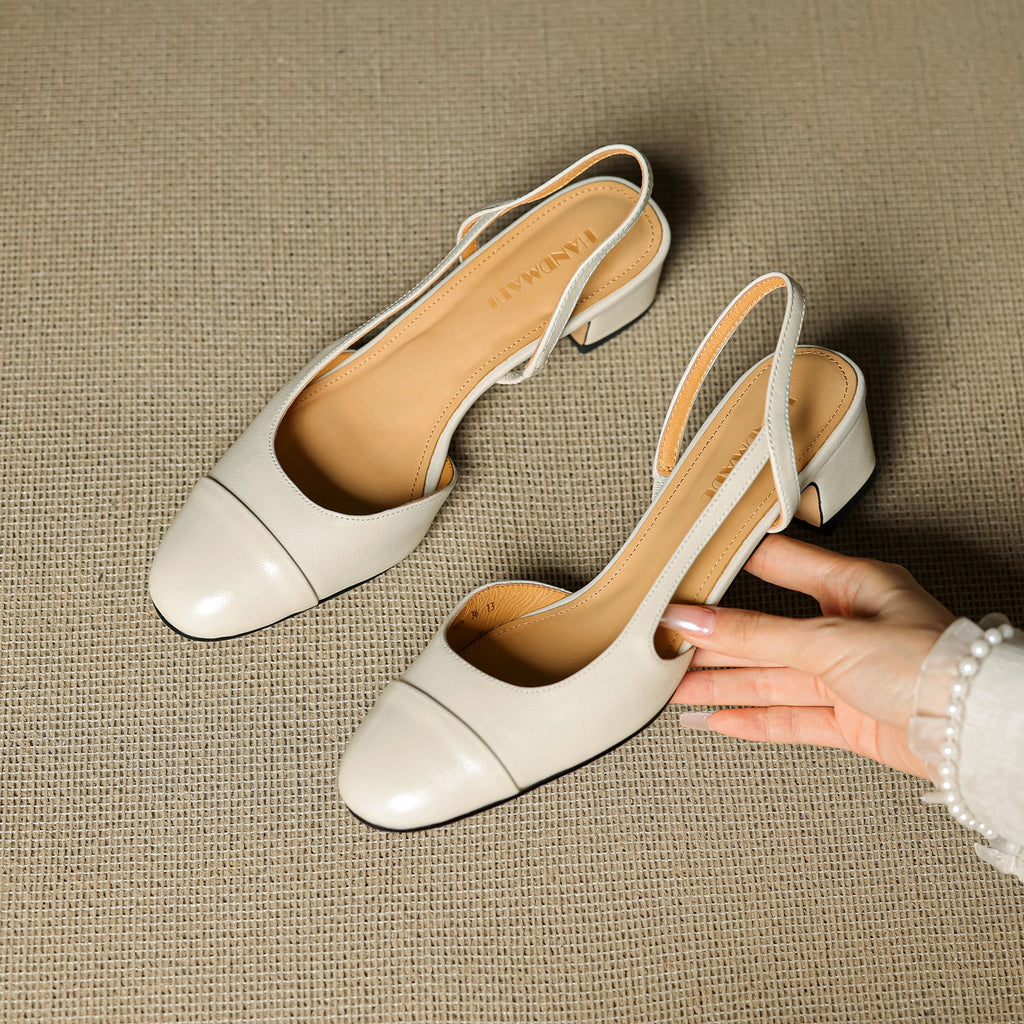 Caia Slingback Leather Heels