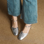 Marais Woven Leather Heels
