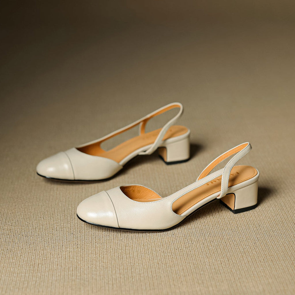 Caia Slingback Leather Heels
