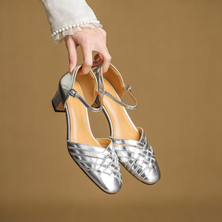 Marais Woven Leather Heels