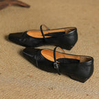 Aurette Leather Mary Jane Flats