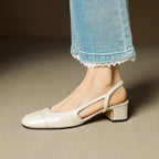 Caia Slingback Leather Heels