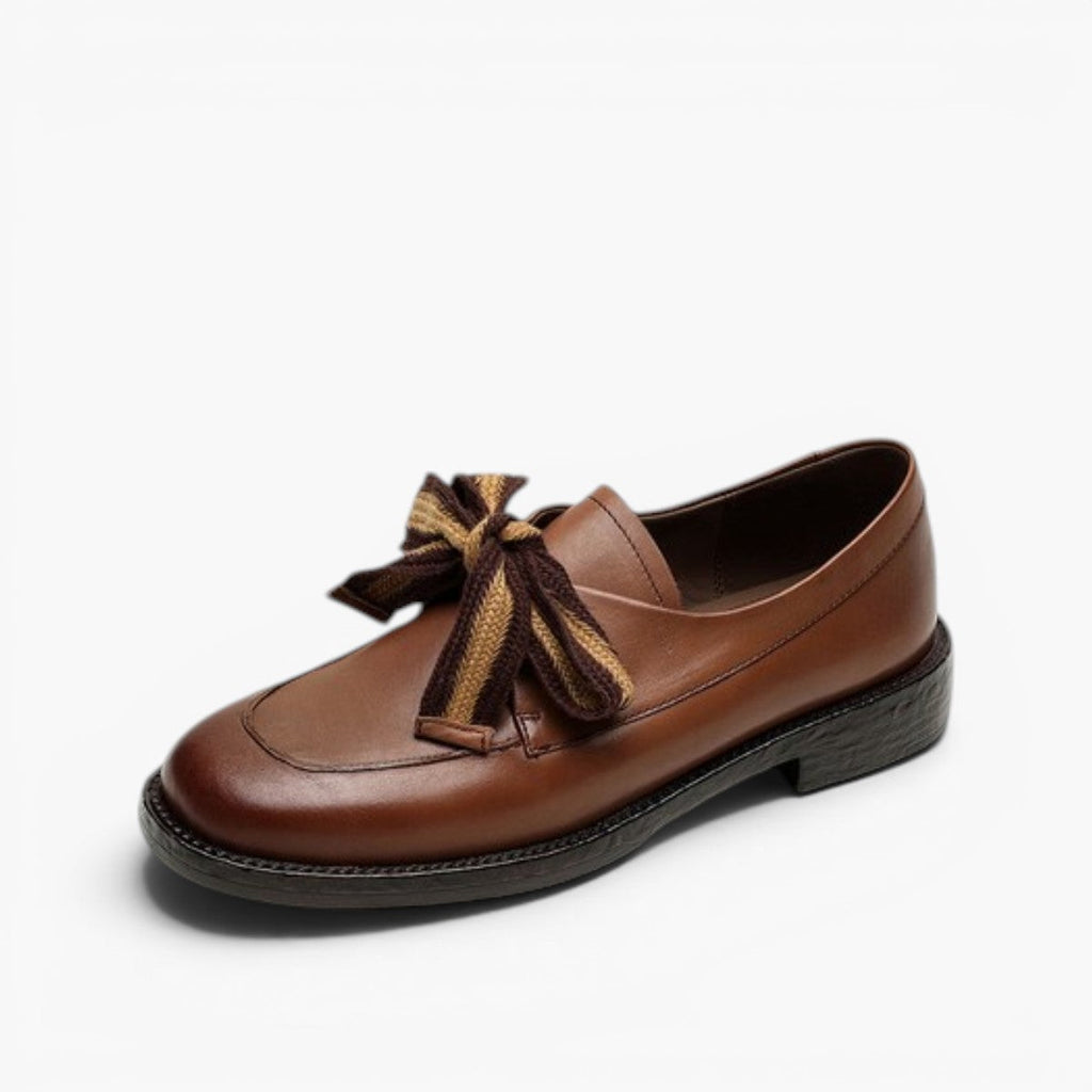 Caelen Bow Leather Loafers