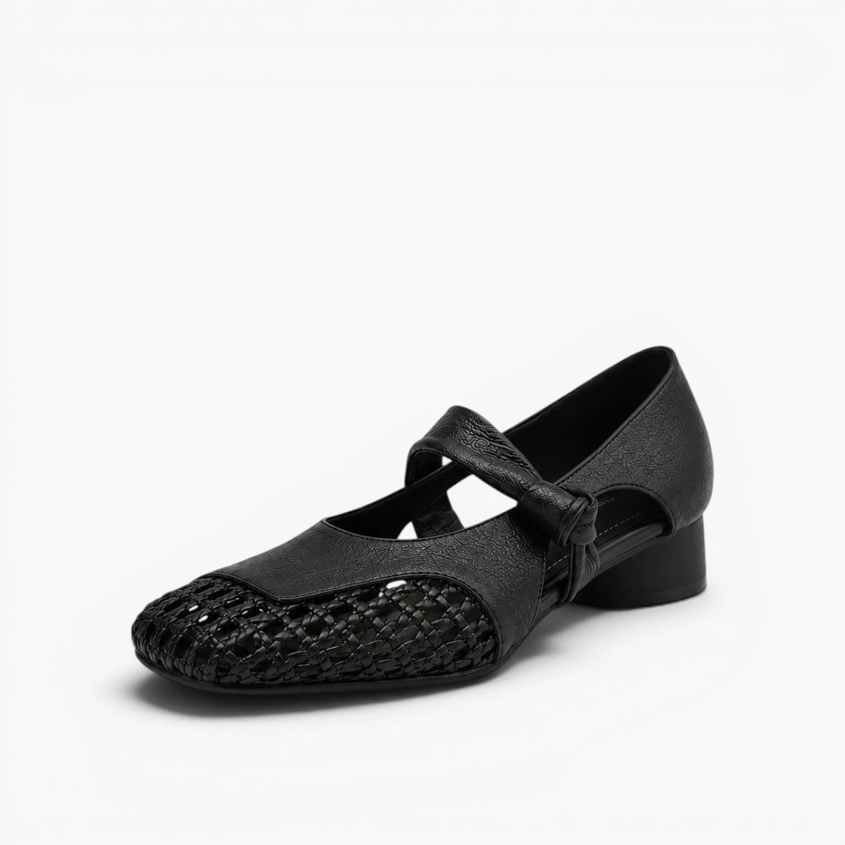 Caelia Woven Leather Mary Janes