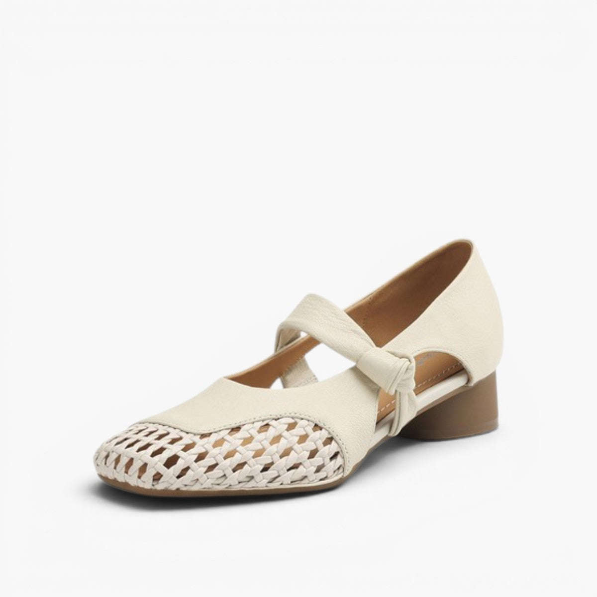 Caelia Woven Leather Mary Janes